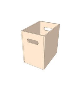 Caja pequeña sin tapa y con asas